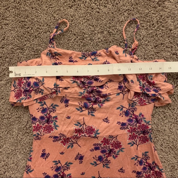 NWT Floral Print Pink Ruffle top Sundress - Picture 5 of 7
